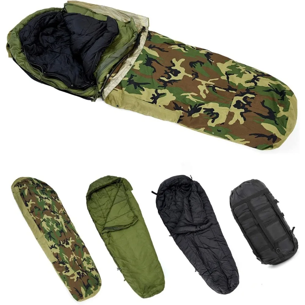 Sleeping Bags, Army Military Modular Sleeping Bags System, Multi Layered with Bivy Cover for All Season, Camping Equipment
Sleeping Bags, Army Military Modular Sleeping Bags System, Multi Layered with Bivy Cover for All Season, Camping Equipment