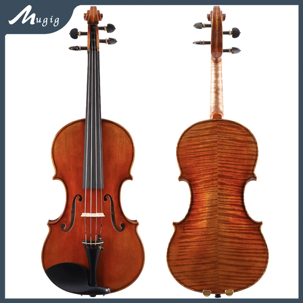 

Professional Handcraft Advanced Stage Fiddle 4/4 Violin European Top Great Flames Back Violino Power Sound Free IPE Bow Case KIT