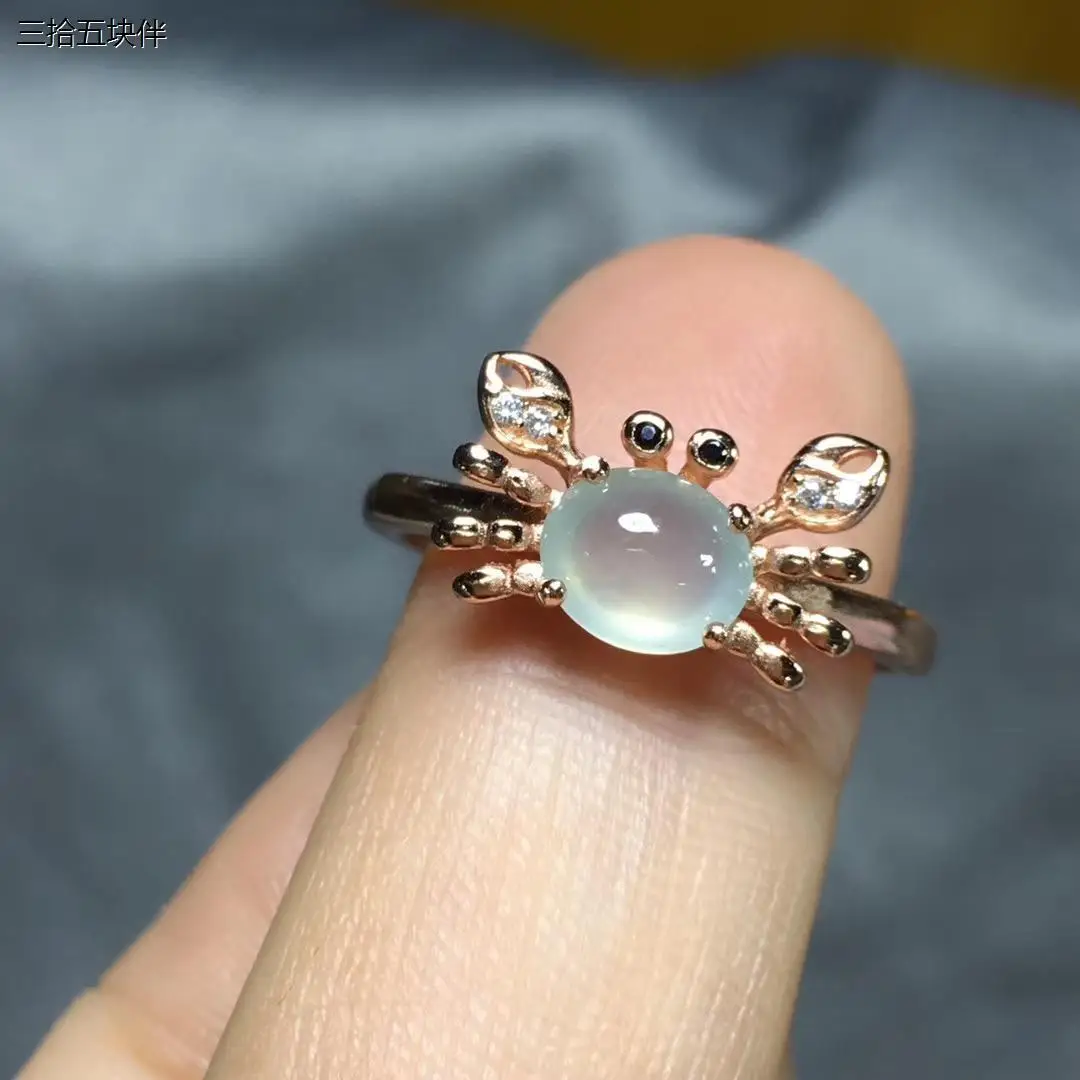 Golden Crab Ring with Claws Chalcedony-like Elliptical Gem Rings for Women Small Luxury Copper Jewelry Girls Gifts Wholesale
Golden Crab Ring with Claws Chalcedony-like Elliptical Gem Rings for Women Small Luxury Copper Jewelry Girls Gifts Wholesale