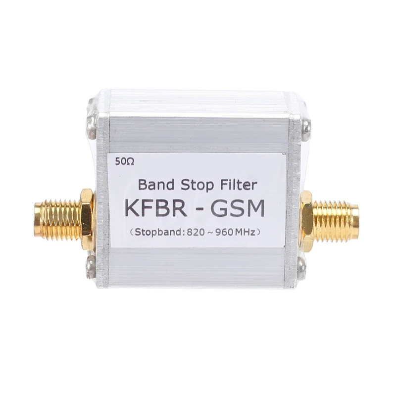 Фильтр для остановки диапазона 860-960 МГц, интерфейс GSM сигнала SMA, низкие вносимые потери
Фильтр для остановки диапазона 860-960 МГц, интерфейс GSM сигнала SMA, низкие вносимые потери