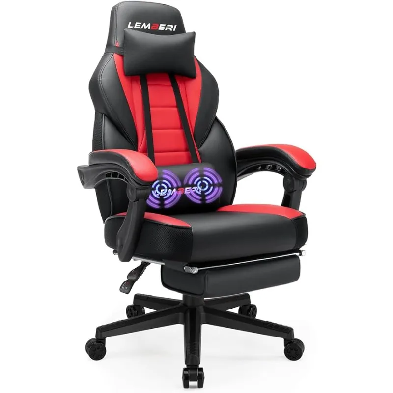 Video Game Chairs with footrest, Big and Tall Gamer Chair for Adults, 400lb Capacity, Racing Style Computer Chair with Headrest
Video Game Chairs with footrest, Big and Tall Gamer Chair for Adults, 400lb Capacity, Racing Style Computer Chair with Headrest