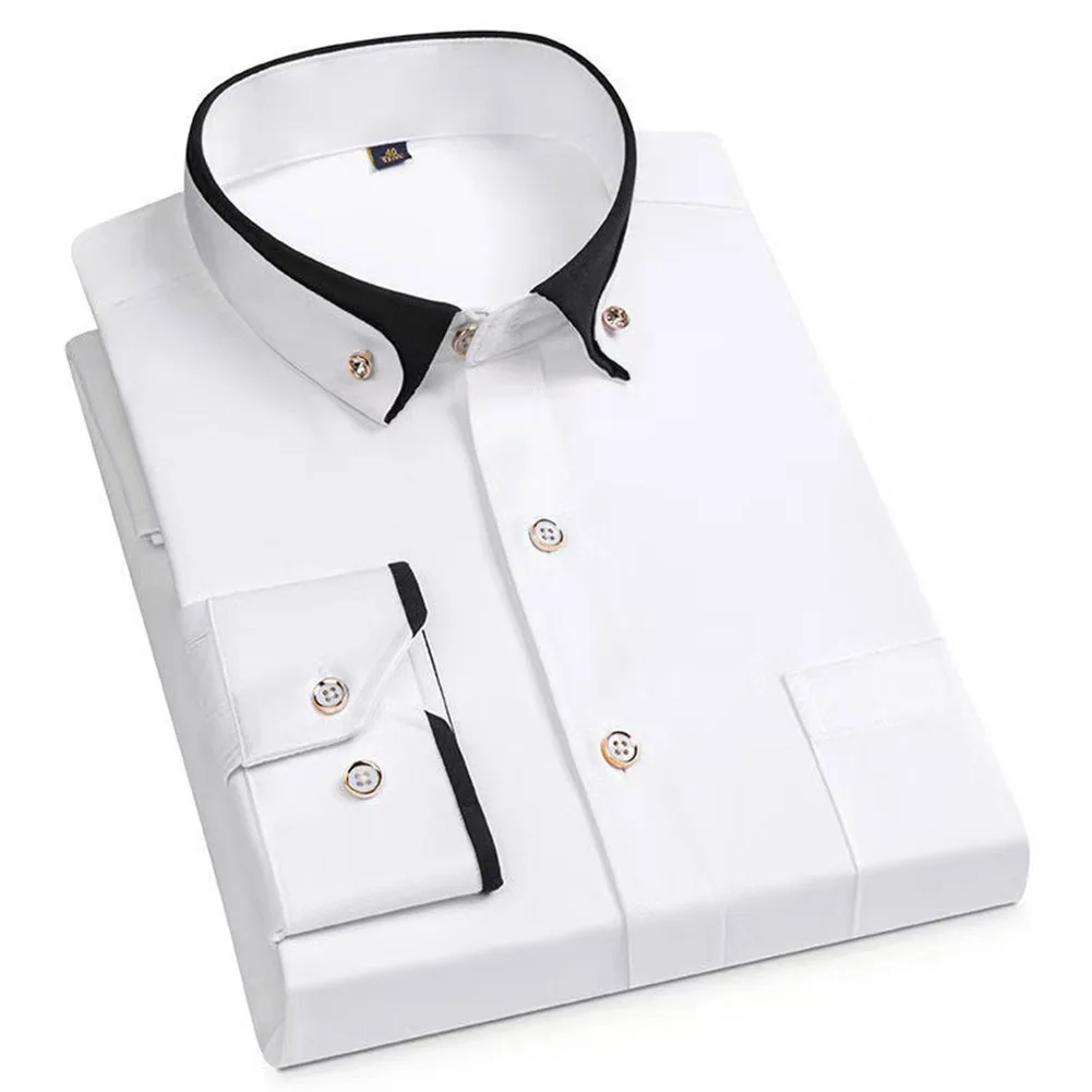 Comfy Fashion Daily Holiday Shirt Man Tops Business Casual Shirts Iron-free Top Lapel Neckline Long Sleeved Shirts
Comfy Fashion Daily Holiday Shirt Man Tops Business Casual Shirts Iron-free Top Lapel Neckline Long Sleeved Shirts