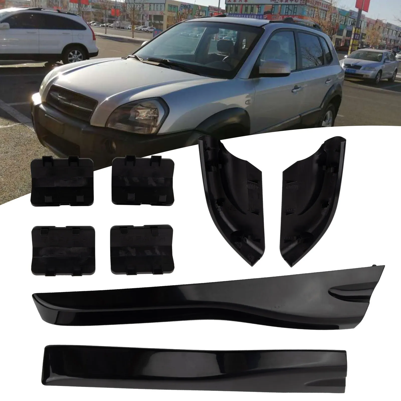 Black Roof Rack Rail End Protective Cover Shell Cap for Hyundai Tucson 2004 2008 Achieve a Sleek and Modern Look!
Black Roof Rack Rail End Protective Cover Shell Cap for Hyundai Tucson 2004 2008 Achieve a Sleek and Modern Look!