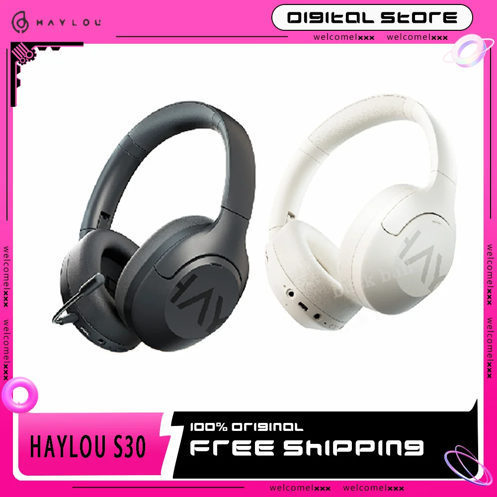 

Haylou S30 Wireless Bluetooth Headphone With Microphone Low Delay Earphones ANC Active Long Endurance Headsets Noise Reduction