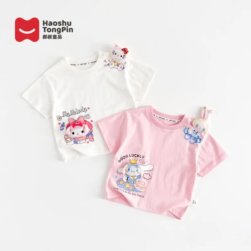 Cinnamoroll Anime Kawaii Sanrio Children Summer T-Shirt Cute My Melody Plush Doll Ins Short Sleeve Clothing Hooded Kids Gifts
Cinnamoroll Anime Kawaii Sanrio Children Summer T-Shirt Cute My Melody Plush Doll Ins Short Sleeve Clothing Hooded Kids Gifts