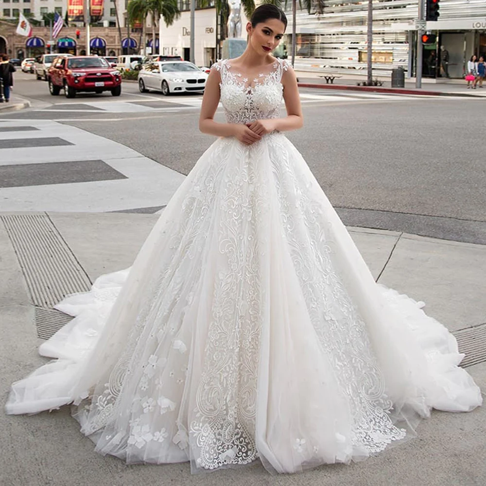 Romantc Vestido De Novia Ball Gown Wedding Dresses 2024 Unique Lace Applique Royal Train Long Bride Formal Party Custom Made
Romantc Vestido De Novia Ball Gown Wedding Dresses 2024 Unique Lace Applique Royal Train Long Bride Formal Party Custom Made