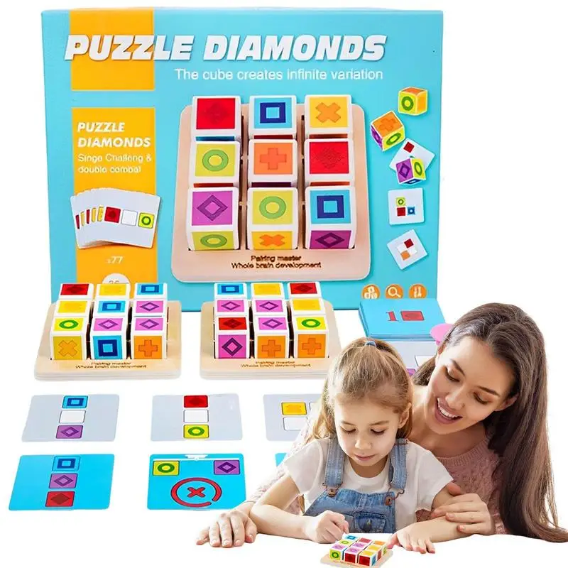 

Cube Blocks 3D Square Cube Puzzle For Children Montessori Preschool Learning Educational Toys For Toddlers Boys Girls Logical