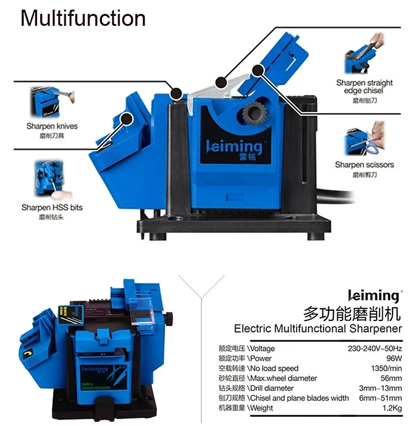 

S1D-DW01-56 Electric Twist Drill Sharpening Machine 1350rpm Mini Grinding Machine Homehold Simple Drill Grinding Machine 6-51m