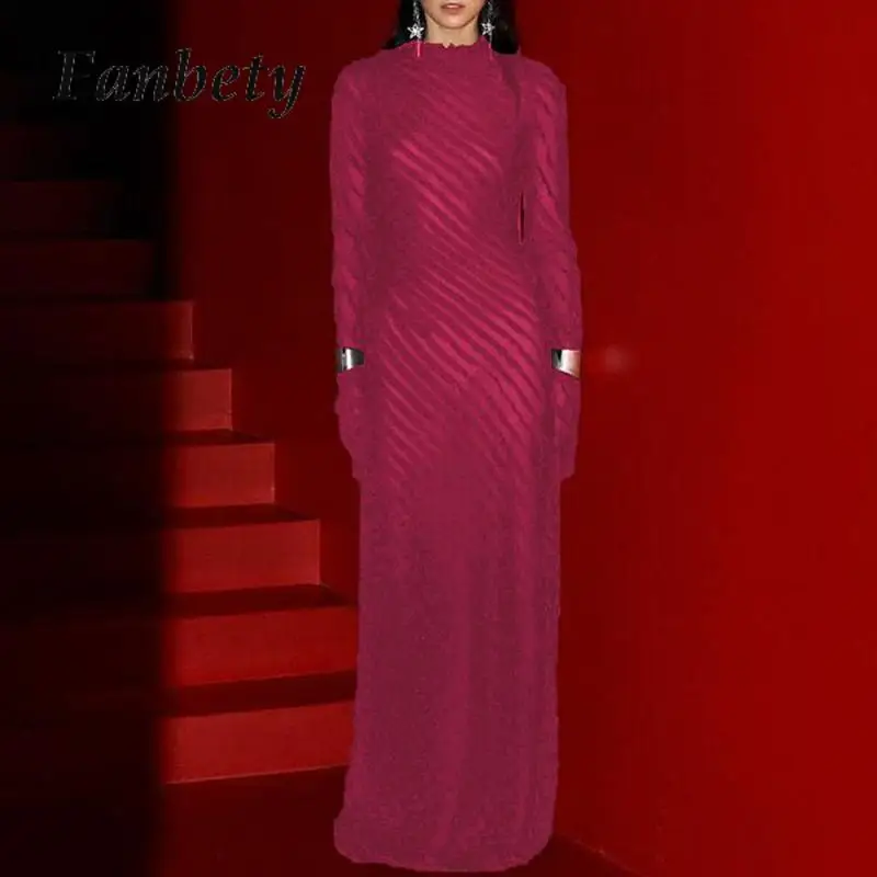 Show Style Women Elastic One Piece Dresses All Match Long Sleeve Solid Wrap Maxi Dress Lady Long Sleeve Texture Party Dress
Show Style Women Elastic One Piece Dresses All Match Long Sleeve Solid Wrap Maxi Dress Lady Long Sleeve Texture Party Dress