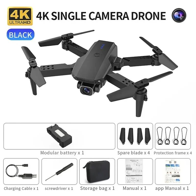 

4k HD Single Camera Visual Positioning 1080P WiFi Fpv Drone Height Preservation Rc Quadcopter Toys G3 New K3 Mini Drone