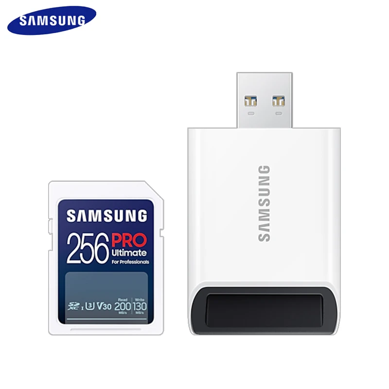 SAMSUNG PRO Ultimate USB Adapter Version SD Card 128GB 256GB 512GB SDXC Memory Card 64GB 200MB U3 V30 UHS-I 4K Video Flash Card
SAMSUNG PRO Ultimate USB Adapter Version SD Card 128GB 256GB 512GB SDXC Memory Card 64GB 200MB U3 V30 UHS-I 4K Video Flash Card