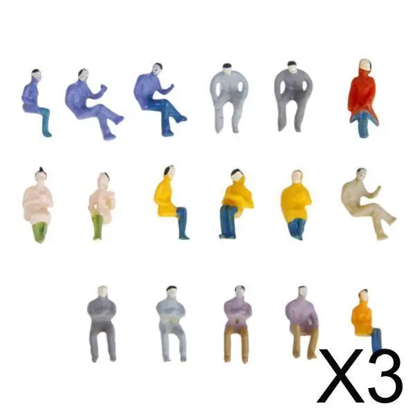 3x 100pcs Sitting People Figures Passenger Train Railway Architecture Layout 1:100 Painted Train People figures
3x 100pcs Sitting People Figures Passenger Train Railway Architecture Layout 1:100 Painted Train People figures