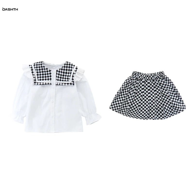 OASHTH Children's clothing spring and autumn new girls suit dress baby checkerboard two-piece set skirt
OASHTH Children's clothing spring and autumn new girls suit dress baby checkerboard two-piece set skirt