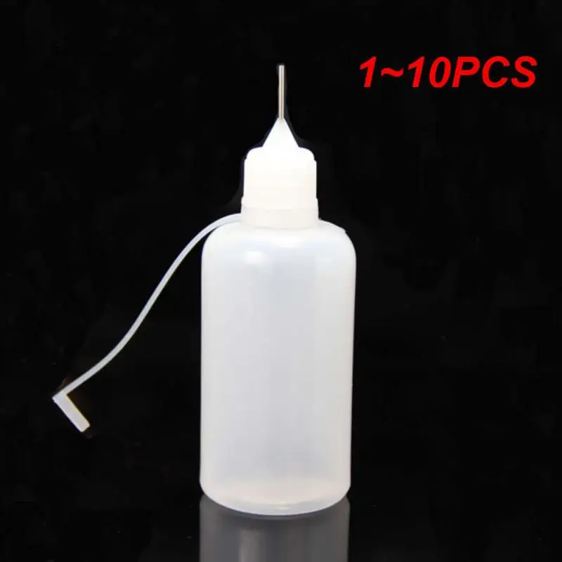 

1~10PCS 10ml 30ml Plastic Squeezable Tip Applicator Bottle refillable Dropper Bottles with Needle Tip Caps for Glue DIY