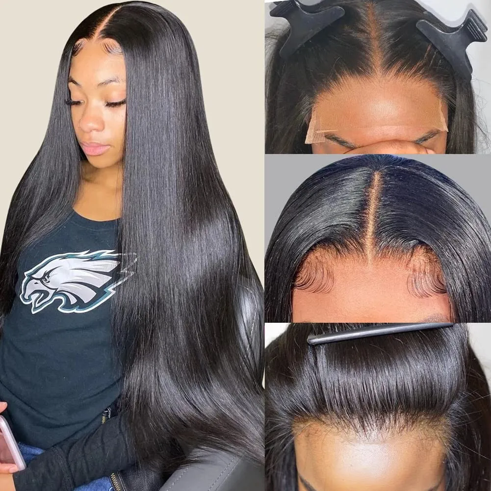 Straight Lace Front Wigs Human Hair 5x5 Transparent Lace Closure Wigs For Black Women 180% High Density Human Hair Wigs Pre Pluc
Straight Lace Front Wigs Human Hair 5x5 Transparent Lace Closure Wigs For Black Women 180% High Density Human Hair Wigs Pre Pluc