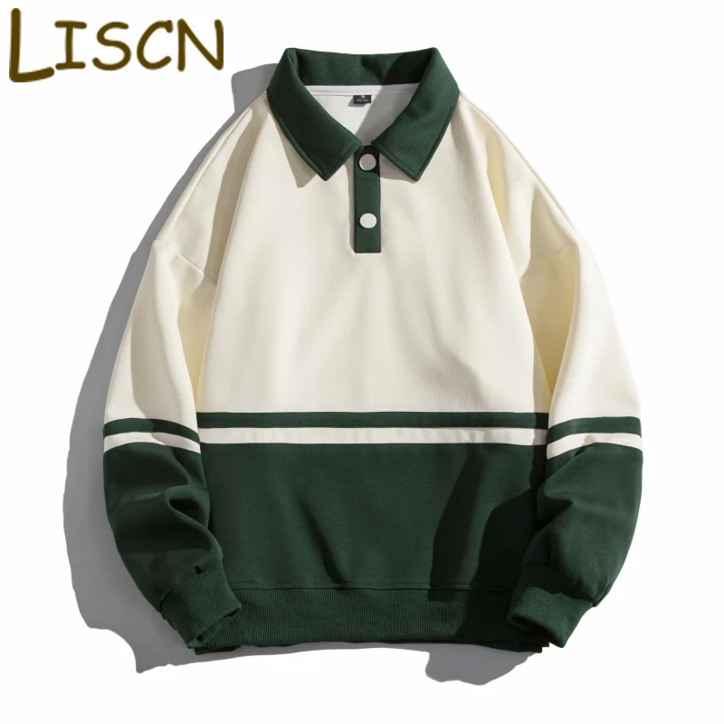 Men Fashion Sweatshirt Men Spring Autumn New Lapel Style Solid Color Patchwork Sweatshirt Oversize Loose Sweatshirt For Men
Men Fashion Sweatshirt Men Spring Autumn New Lapel Style Solid Color Patchwork Sweatshirt Oversize Loose Sweatshirt For Men