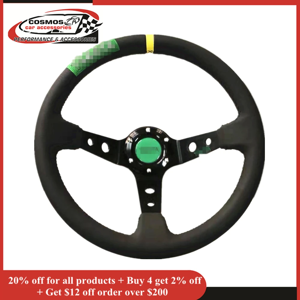 350mm Suede Leather Racing Steering Wheel Universal Sport Steering Wheel Aluminum Frame With Logo
350mm Suede Leather Racing Steering Wheel Universal Sport Steering Wheel Aluminum Frame With Logo