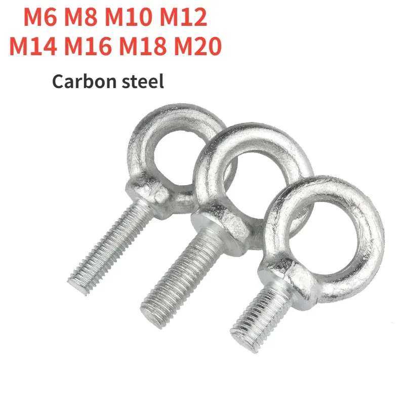 

M6 M8 M10 M12 M14 M16 M18 M20 White Zinc Marine Lifting Eye Screws Ring Loop Hole for Cable Rope Eyebolt