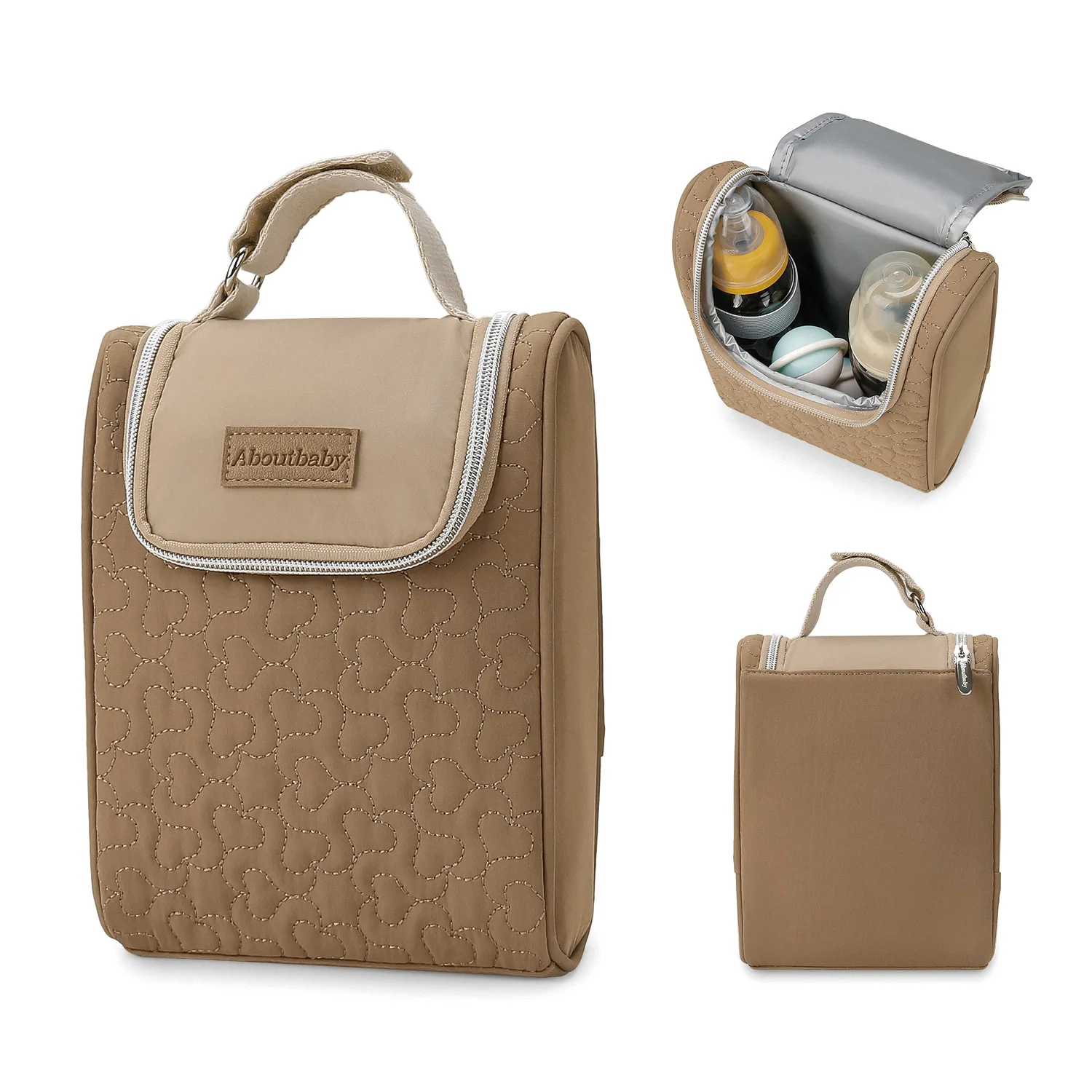

New Portable Mother Feeding Bottle Bag Heat Insulation Lunch Bags Leak-proof Breast Milk Cooler Bag with Stroller Hanging Design