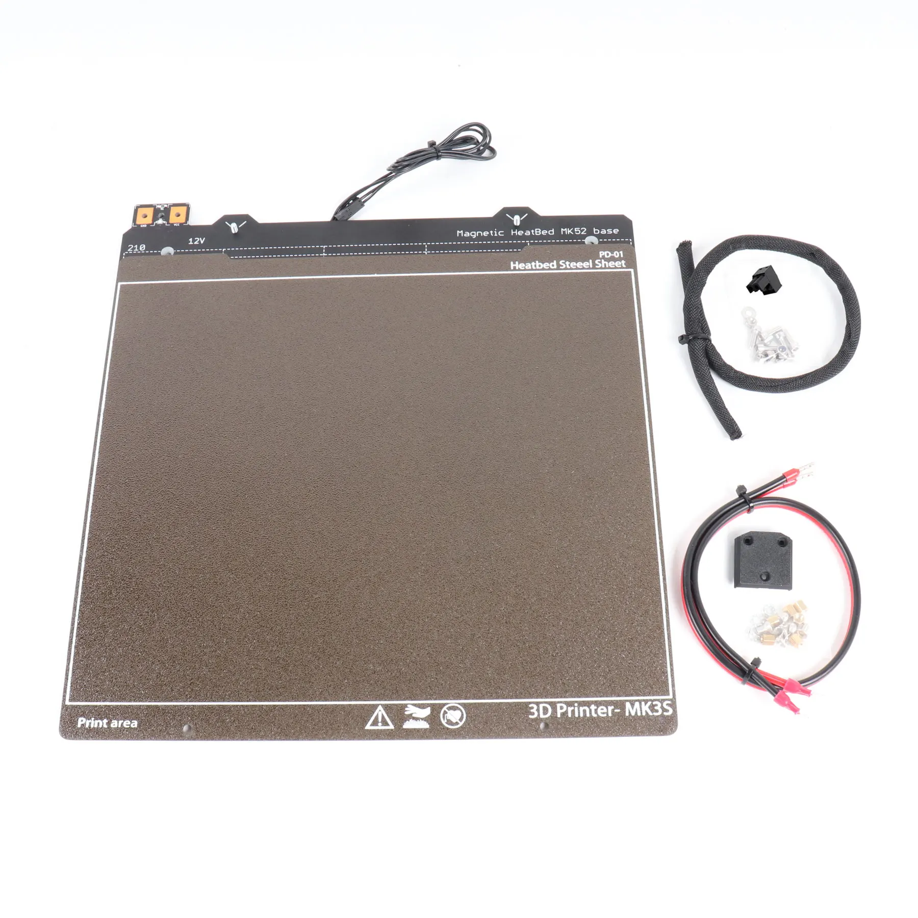 Prusa I3 MK2.5/MK3 3d Printer Heated Bed MK52 Beds with Power PEI Back Traces N38SH Magnets Textile Sleeve Printed MK3 Heatbed
Prusa I3 MK2.5/MK3 3d Printer Heated Bed MK52 Beds with Power PEI Back Traces N38SH Magnets Textile Sleeve Printed MK3 Heatbed
