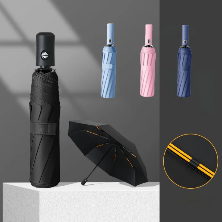 Automatic Folding Umbrella with 24 Ribs, Black Glue Coating, Sun Protection, Wind Protection, UV Protection, Unisex and Strong
Automatic Folding Umbrella with 24 Ribs, Black Glue Coating, Sun Protection, Wind Protection, UV Protection, Unisex and Strong