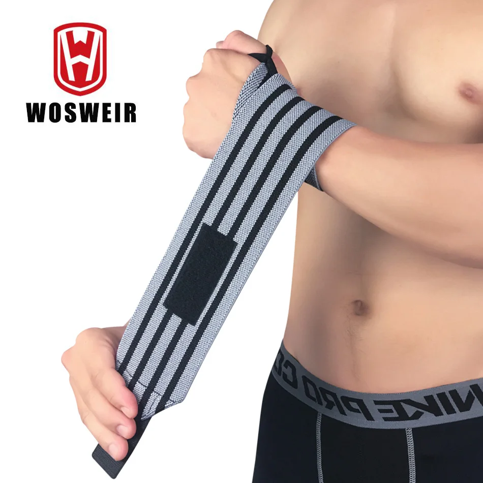 

WOSWEIR 1 Piece Weightlifting Wristband Wrist Wraps Bandages Brace Powerlifting Gym Fitness Straps Support Sports Equipment