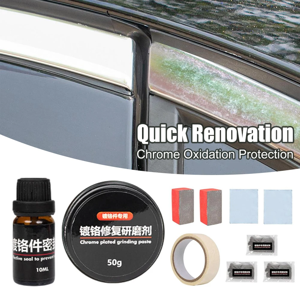 Universal Car Chrome Repair Agent Chrome Strip Stains Removal Rust Remover Chrome Trim Refurbishment For SUV Car RV Bumpers
Universal Car Chrome Repair Agent Chrome Strip Stains Removal Rust Remover Chrome Trim Refurbishment For SUV Car RV Bumpers
