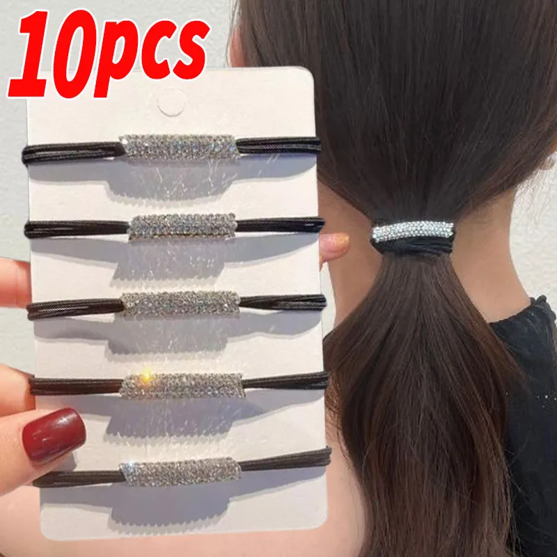 1/10PCS Woman's Diamonds Black Shiny Rhinestone Seamless Rubber Band Elastic Hair Rope New Fashion Hot Sale Hair Accessories
1/10PCS Woman's Diamonds Black Shiny Rhinestone Seamless Rubber Band Elastic Hair Rope New Fashion Hot Sale Hair Accessories