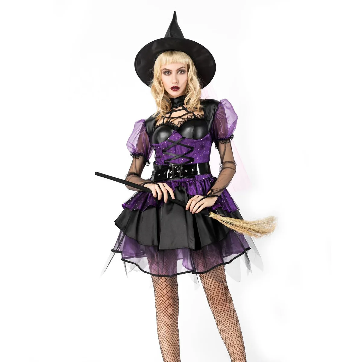 2-Pcs Gothic Witch Halloween Costume Sorceress Costume Adult Witch Purple Fancy Dress Witch Wicked Cosplay Sexy Rolita Costume
2-Pcs Gothic Witch Halloween Costume Sorceress Costume Adult Witch Purple Fancy Dress Witch Wicked Cosplay Sexy Rolita Costume