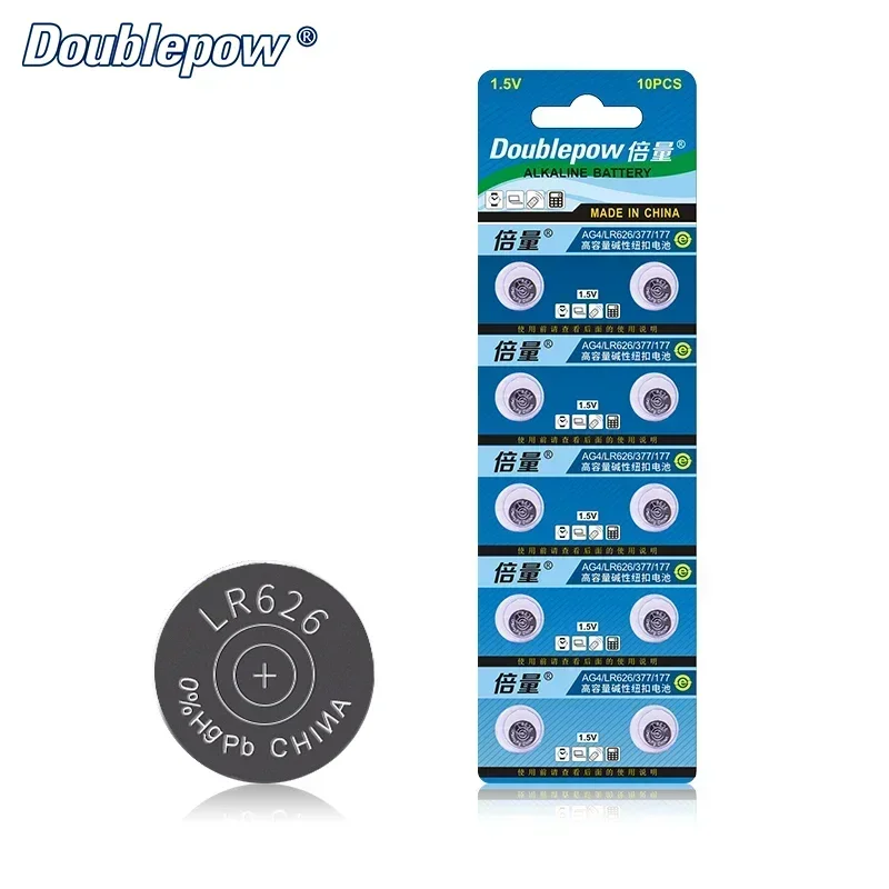 AG4 LR626 1.5V Button Battery LR66 377 377A 177 SR626SW Alkaline Batteries for Calculator Controller Toy Watch Coin Cell
AG4 LR626 1.5V Button Battery LR66 377 377A 177 SR626SW Alkaline Batteries for Calculator Controller Toy Watch Coin Cell
