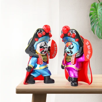 중국 전통 오페라 얼굴 변경 인형, 문화 예술적 얼굴 메이크업 인형 미니어처 피규어, 독특한 어린이 장난감 선물