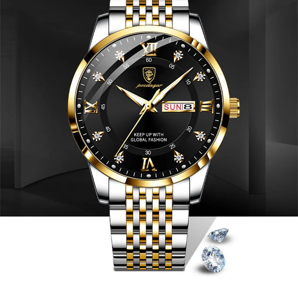 Men's Noble Calendar Week Display Luxury Famour Watches Man Waterproof Sport Quartz Watch For Men WristWatch relogio masculino
Men's Noble Calendar Week Display Luxury Famour Watches Man Waterproof Sport Quartz Watch For Men WristWatch relogio masculino