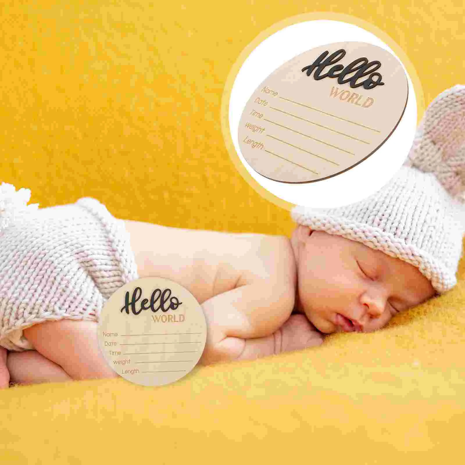 

Детский знак рождения карточка имя новорожденного реквизит для фотосъемки реквизит для объявления новорожденных деревянный