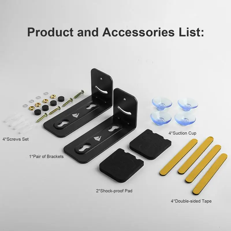 

Universal Soundbar Wall Mount Kit Mounting Brackets Metal Shelf Stand Speaker Holder For JBL Samsungs Sonys Bosse Yamahaa TCLs