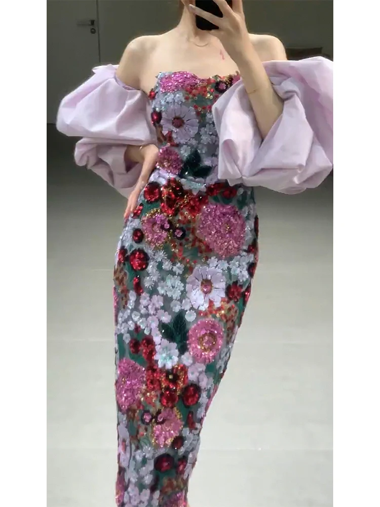 Engagement Dress Toasting Dress Morning Gowns Female Bride Sequined Tube Top Fishtail Dress
Engagement Dress Toasting Dress Morning Gowns Female Bride Sequined Tube Top Fishtail Dress