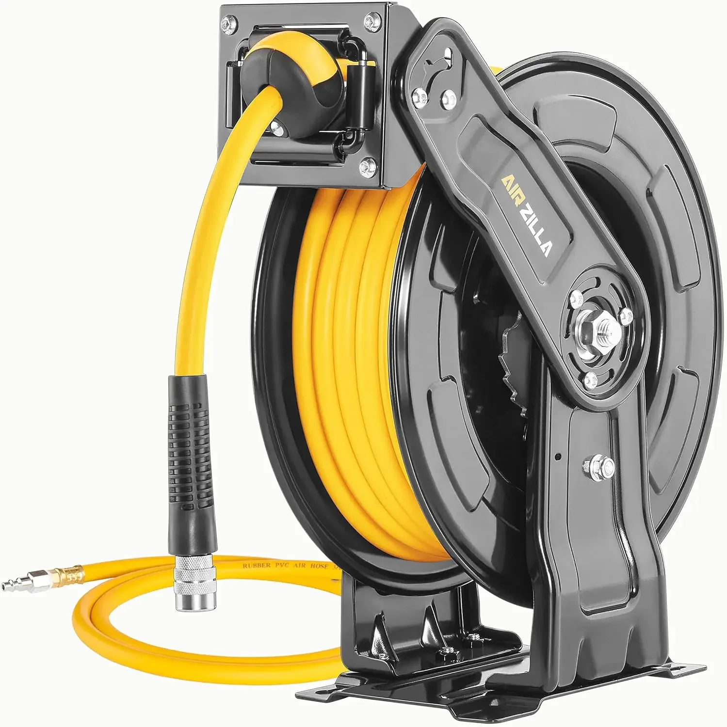 Premium Steel Retractable Air Hose Reel W/Dual Arm, 3/8"x65Ft Hybrid Polymer Hose| Durable Double side Frame
Premium Steel Retractable Air Hose Reel W/Dual Arm, 3/8"x65Ft Hybrid Polymer Hose| Durable Double side Frame