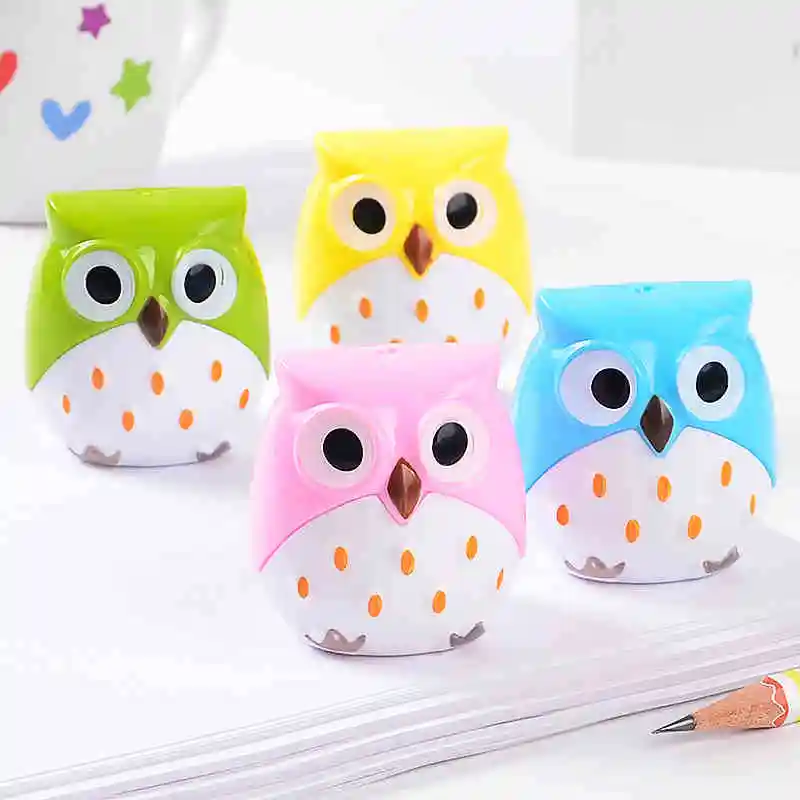 4 Color Cute Lovely Owl Plastic Pencil Sharpener Creative Stationery for School Kids Random Color Support Wholesale
4 Color Cute Lovely Owl Plastic Pencil Sharpener Creative Stationery for School Kids Random Color Support Wholesale