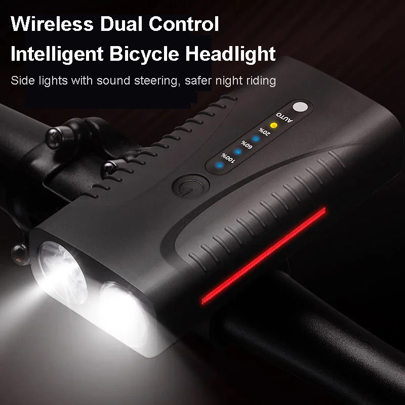 Intelligent Bicycle Headlight with Remote Control Road Bike Mountain Bike Strong Light Headlight USB Rechargeable with Speaker
Intelligent Bicycle Headlight with Remote Control Road Bike Mountain Bike Strong Light Headlight USB Rechargeable with Speaker