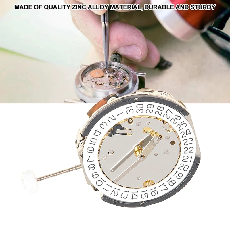 

3520D Quartz Watch Movement Replacement Movement White Machine 6.12 Small Second Multi-Kinetic 3520.D Watch Movement For RONDA