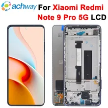 Ensemble écran tactile LCD 5G avec châssis, 6.67 pouces, pour Xiaomi Redmi Note 9 Pro, Original=