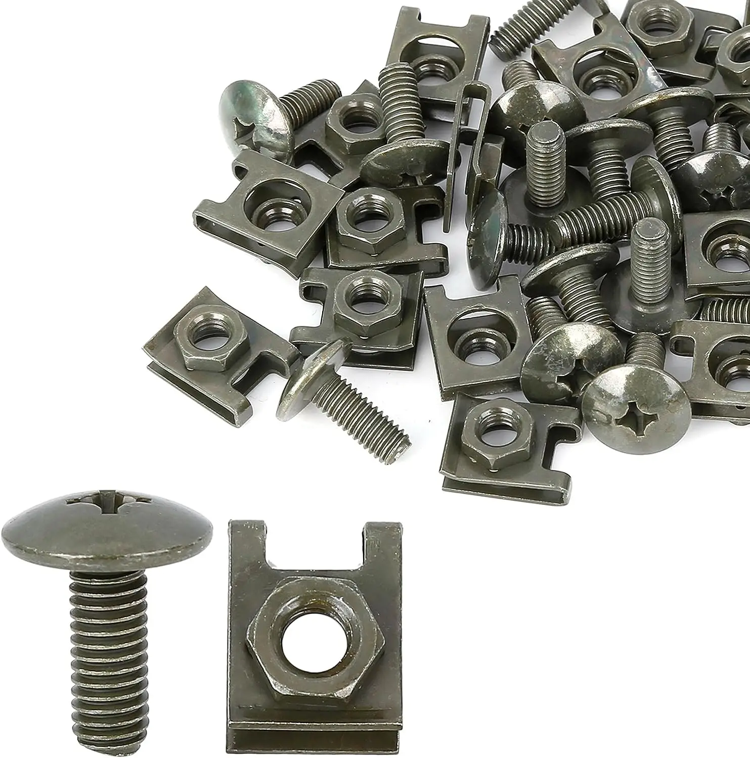20 Sets 6x16mm U Clip Phillips Screw Assortment Car Clips Fasteners with Screws for Bumper Dash Door Panel Interior Army Green
20 Sets 6x16mm U Clip Phillips Screw Assortment Car Clips Fasteners with Screws for Bumper Dash Door Panel Interior Army Green