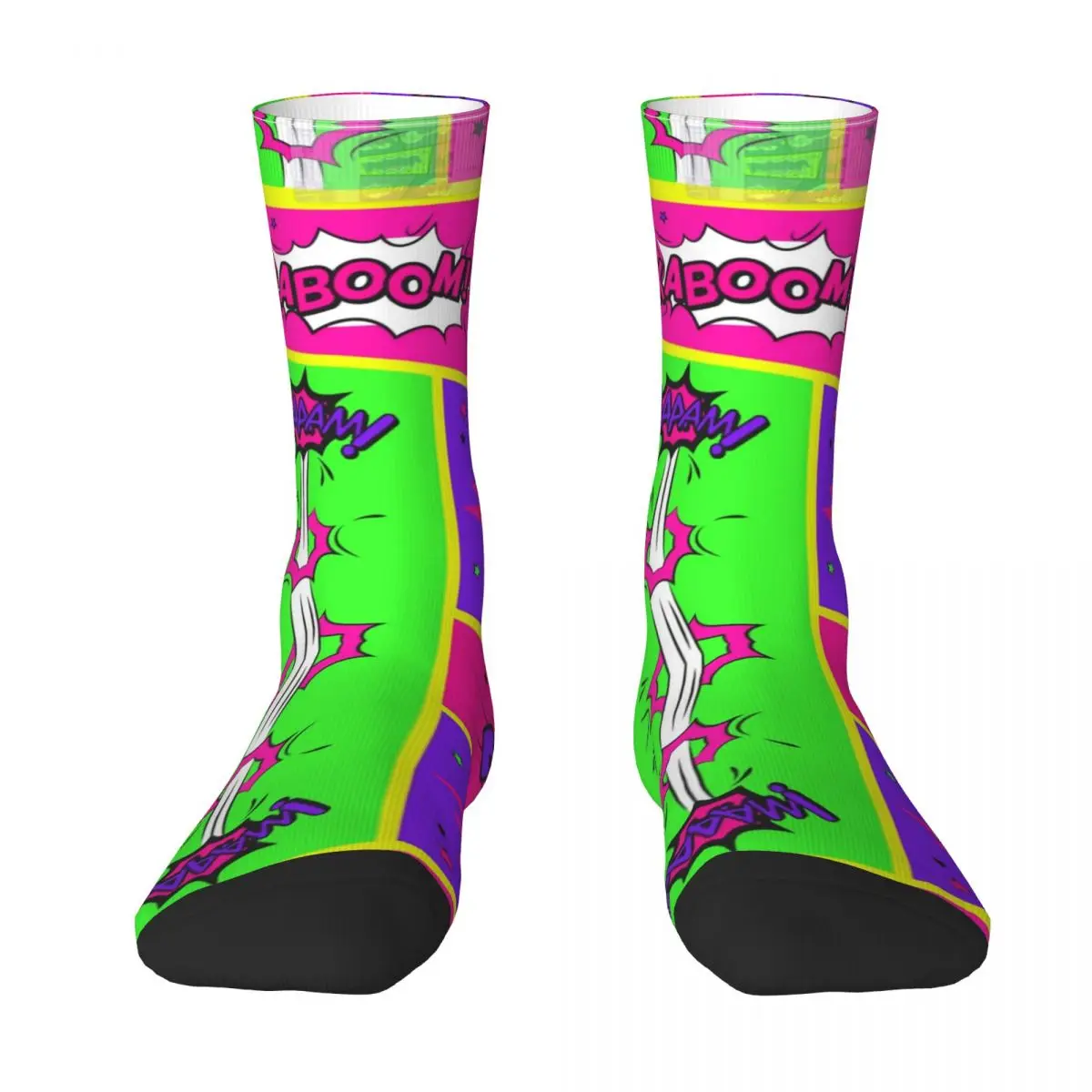 Panels Crazy Bright And Colorful Comic Book Art Socks Funny Graphic Geek Contrast color Knapsack Compression Socks
Panels Crazy Bright And Colorful Comic Book Art Socks Funny Graphic Geek Contrast color Knapsack Compression Socks