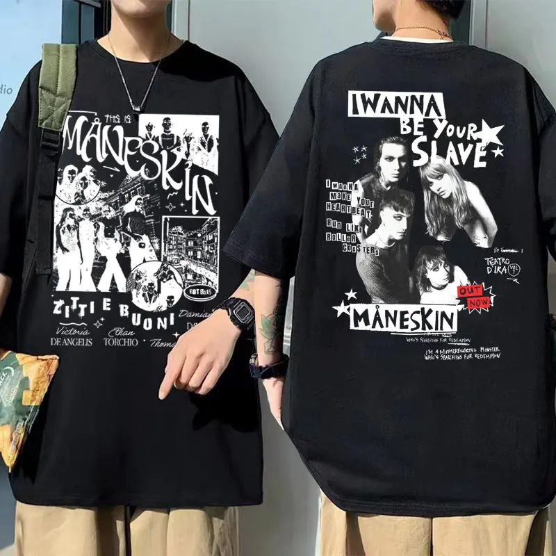 Italian Rock Band Maneskin Print Tshirt Men's 100% Cotton Tee Shirt Male Oversized Streetwear Men Women Fashion Casual T-shirt
Italian Rock Band Maneskin Print Tshirt Men's 100% Cotton Tee Shirt Male Oversized Streetwear Men Women Fashion Casual T-shirt