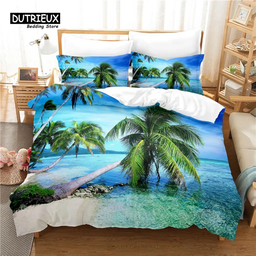 Beautiful Seaside Bedding Set, 3Pcs Duvet Cover Set, Soft Comfortable Breathable Duvet Cover, For Bedroom Guest Room Decor
Beautiful Seaside Bedding Set, 3Pcs Duvet Cover Set, Soft Comfortable Breathable Duvet Cover, For Bedroom Guest Room Decor