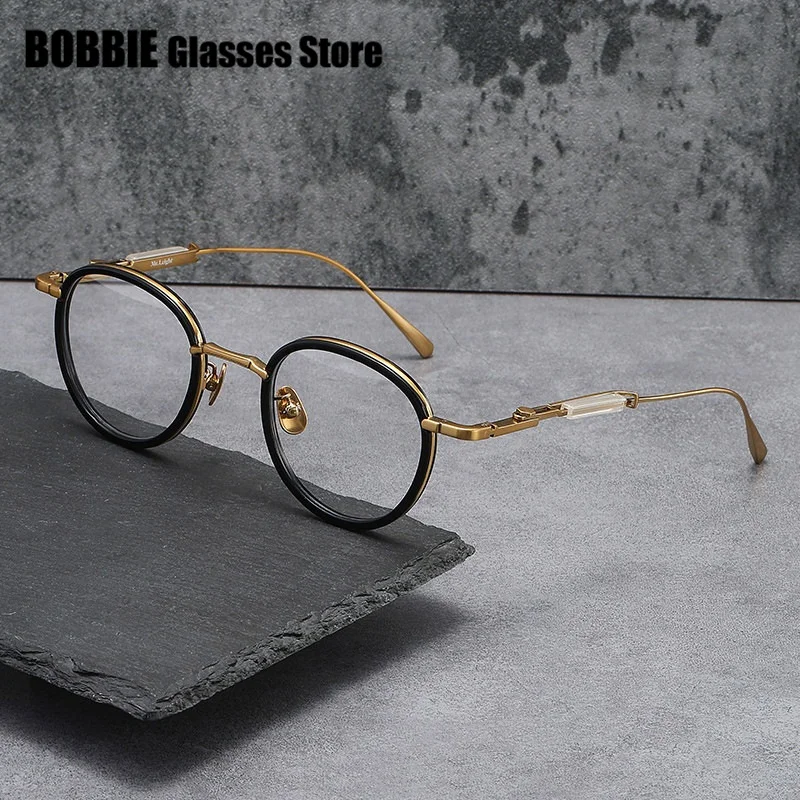 Pure Titanium Acetate Retro Round Ultra Light Eyewear Glasses Frame Brand Design Unisex Myopia Adjustable Eyeglass Leg 2024 New
Pure Titanium Acetate Retro Round Ultra Light Eyewear Glasses Frame Brand Design Unisex Myopia Adjustable Eyeglass Leg 2024 New