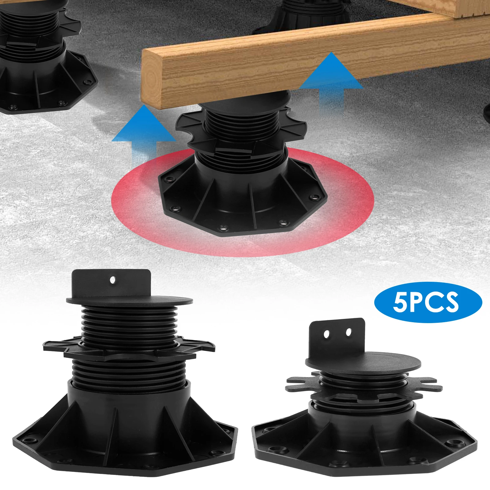 5Pcs Deck Support Pedestals Height Adjustable Deck Raising Support Base Plastic Floor Lift Base Sturdy Floor Support Lift
5Pcs Deck Support Pedestals Height Adjustable Deck Raising Support Base Plastic Floor Lift Base Sturdy Floor Support Lift