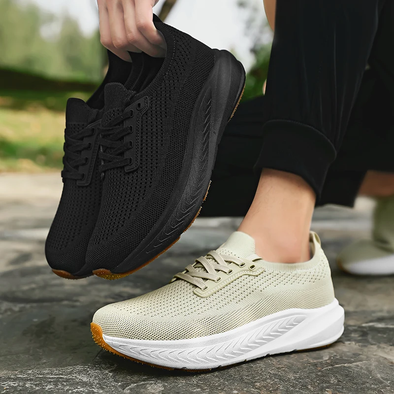الانزلاق على الرجال أحذية مشي غير رسمية واسعة تو أحذية رياضية محبوك شبكة الجري أحذية رياضية موضة سميكة وحيد في الهواء الطلق أحذية للمشي الانزلاق على الرجال أحذية مشي غير رسمية واسعة تو أحذية رياضية محبوك شبكة الجري أحذية رياضية موضة سميكة وحيد في الهواء الطلق أحذية للمشي