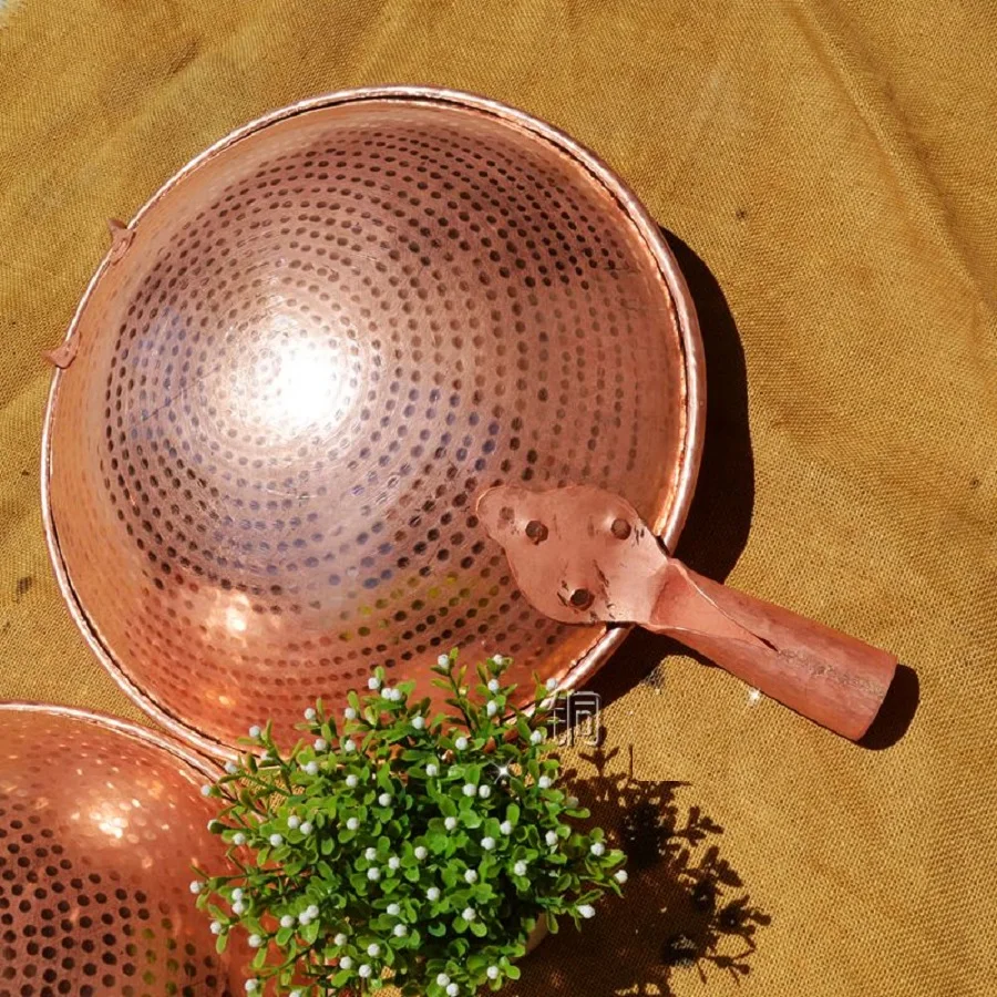 Pure Copper Frying Pan Handmade Double /Single Handle Thick Pot Wok 5 Mallzona S1e9b5e05f59c4e96890803b1bf7b0941T Pure Copper Frying Pan Handmade Double /Single Handle Thick Pot Wok Mallzona