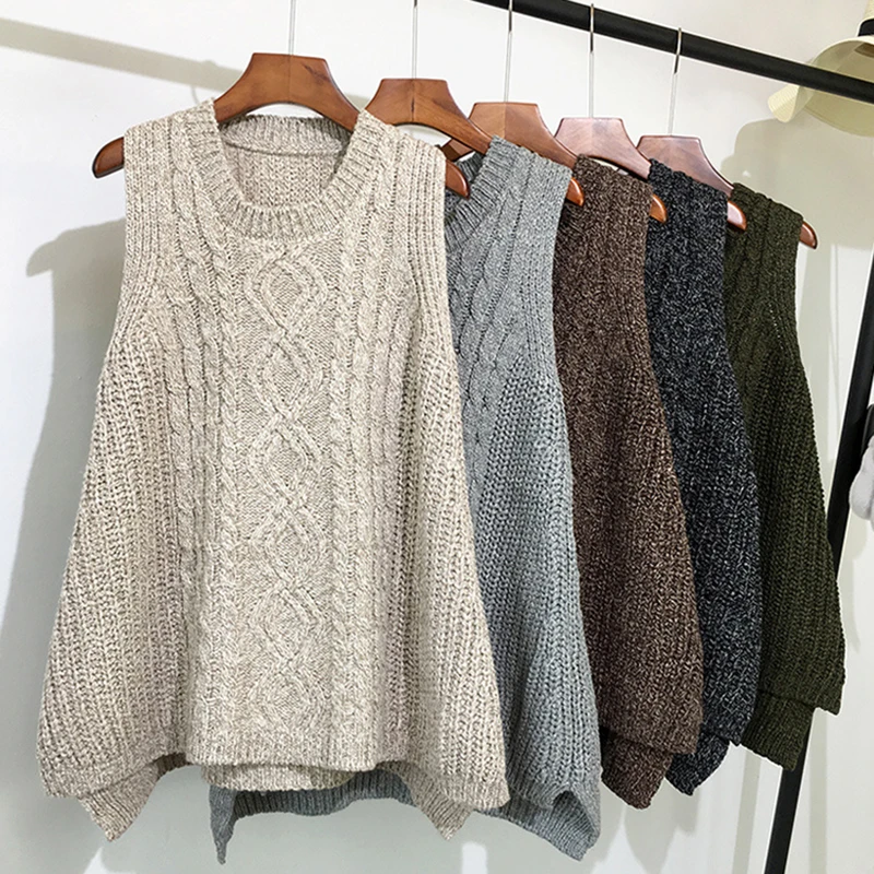 Sweater Vest Women Autumn Winter O-Neck Knitted Pullover 2023 Vintage Sleeveless Knitwear Waistcoat All-Match Loose Tops L-3xl
Sweater Vest Women Autumn Winter O-Neck Knitted Pullover 2023 Vintage Sleeveless Knitwear Waistcoat All-Match Loose Tops L-3xl