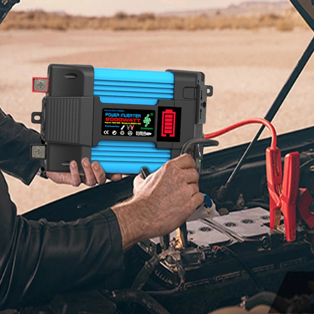 6000W Car Power Inverter DC12V To AC110/220V Pure Sine Wave 2USB LCD Display Available Universal Mobile Power Supply
6000W Car Power Inverter DC12V To AC110/220V Pure Sine Wave 2USB LCD Display Available Universal Mobile Power Supply